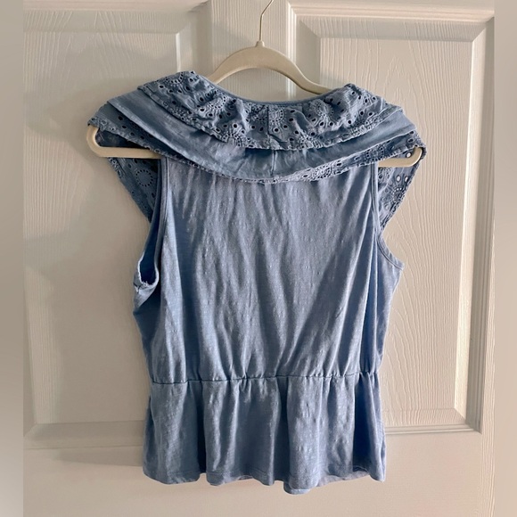 Anthropologie X Porridge Jodi Ruffle Eyelet Sleeveless Top - Picture 5 of 6